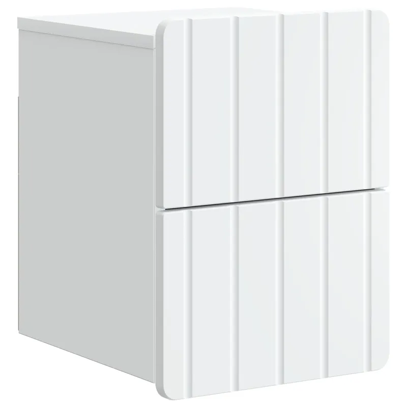Sieninis naktinis staliukas 2 pcs Balta 33 x 34,5 x 43 cm