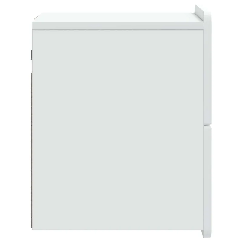 Sieninis naktinis staliukas 2 pcs Balta 33 x 34,5 x 43 cm