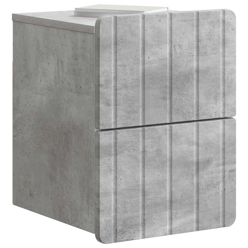 Sieninis naktinis staliukas Betono pilka 33 x 34,5 x 43 cm