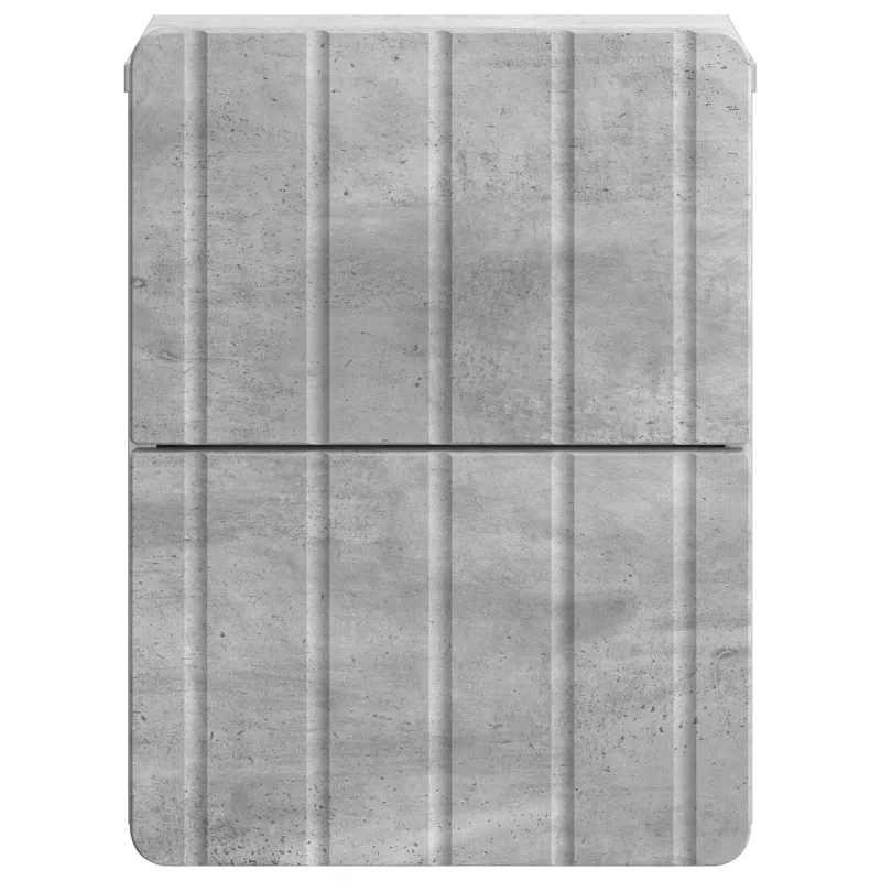Sieninis naktinis staliukas Betono pilka 33 x 34,5 x 43 cm