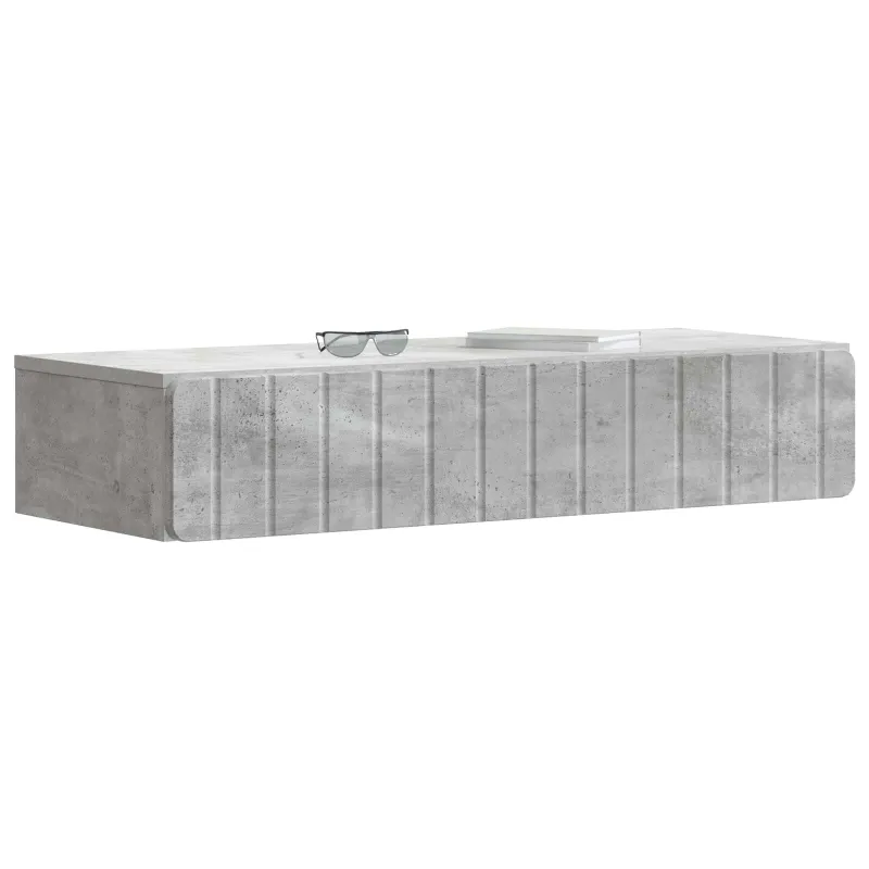 Sieninis šoninis staliukas Betono pilka 87,5 x 34,5 x 17 cm