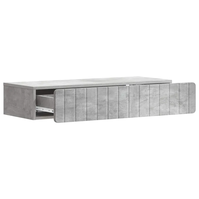 Sieninis šoninis staliukas Betono pilka 87,5 x 34,5 x 17 cm