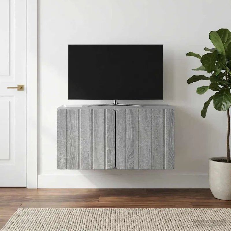Sieninė TV spintelė Pilka sonoma ąžuolo 59,5 x 41 x 30 cm