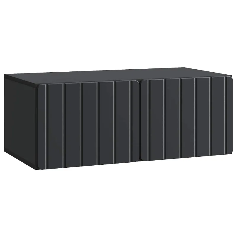 Sieninė TV spintelė Juoda 78,5 x 41 x 30 cm Apdirbta mediena