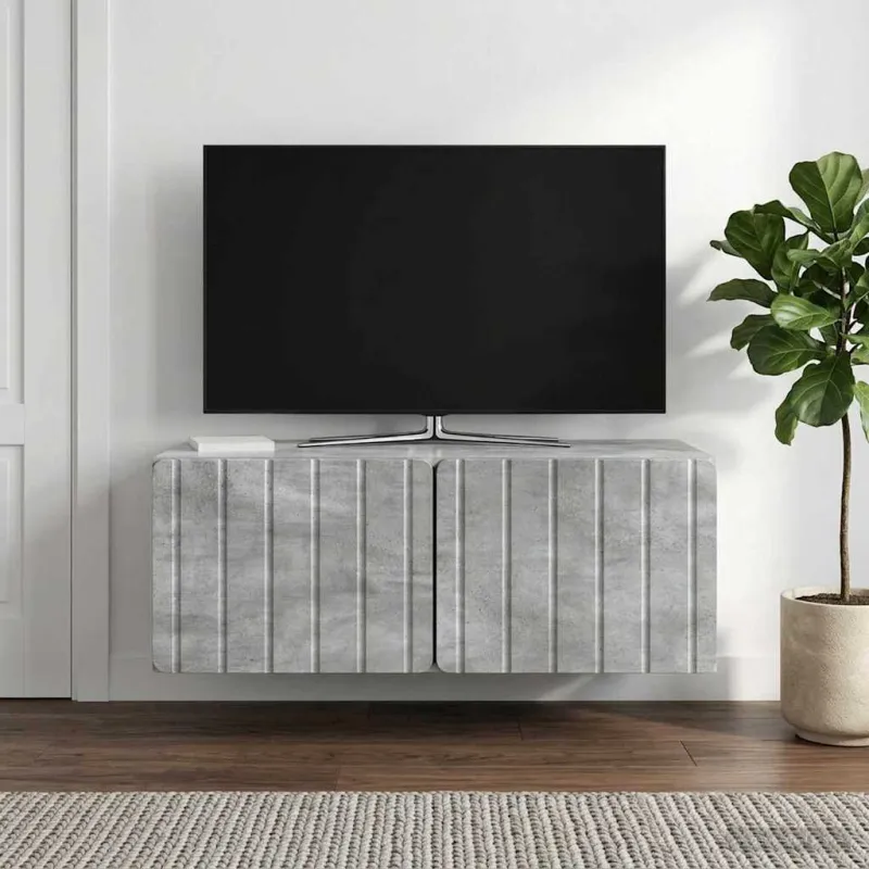 Sieninė TV spintelė Betono pilka 78,5 x 41 x 30 cm
