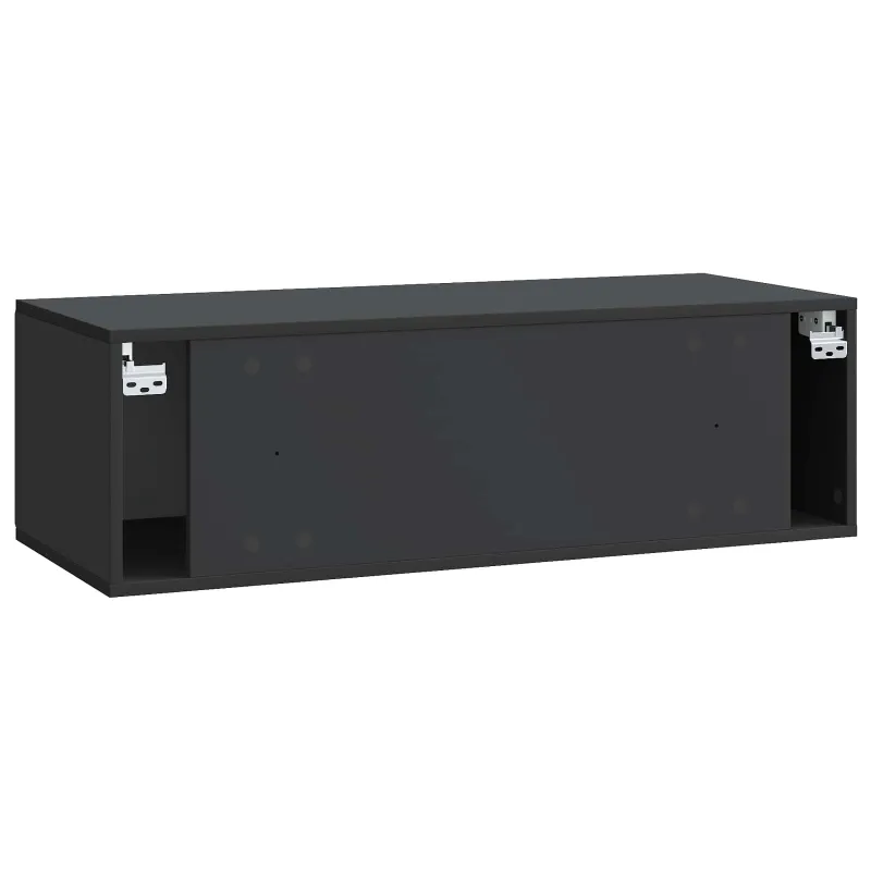 Sieninė TV spintelė Juoda 98 x 41 x 30 cm Apdirbta mediena