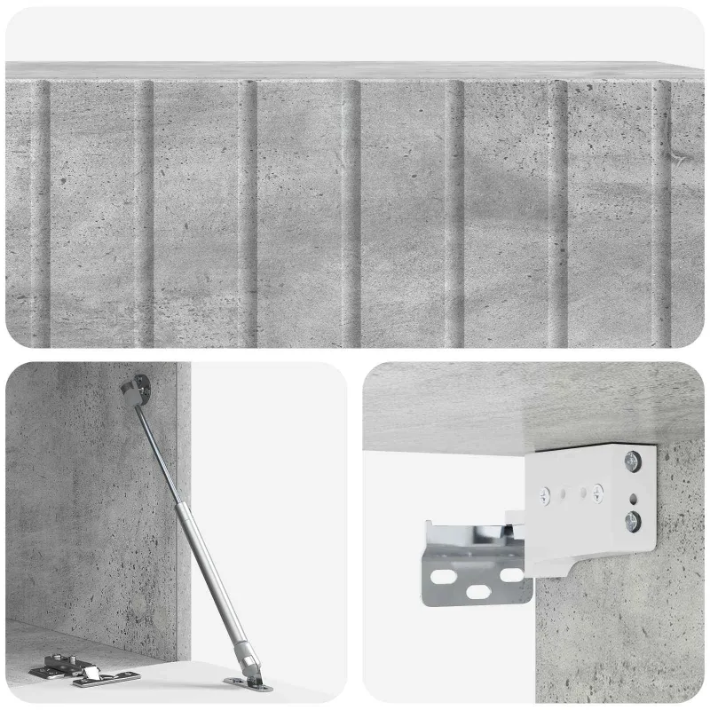 Sieninė TV spintelė Betono pilka 98 x 41 x 30 cm