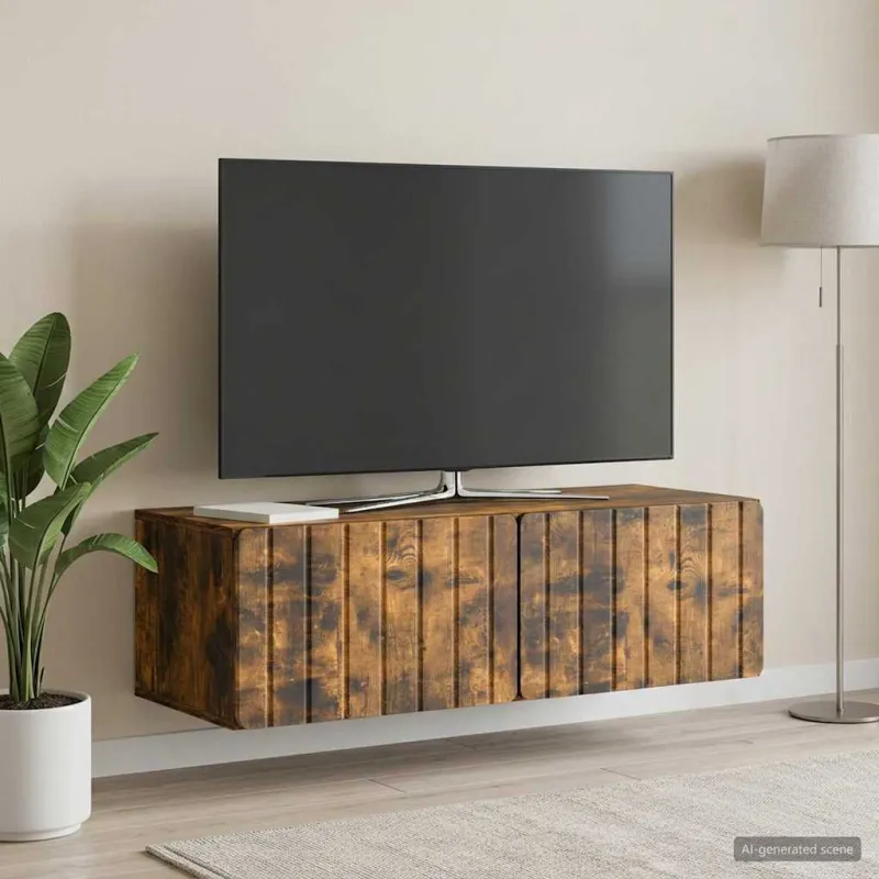 Sieninė TV spintelė Dūminio ąžuolo 98 x 41 x 30 cm