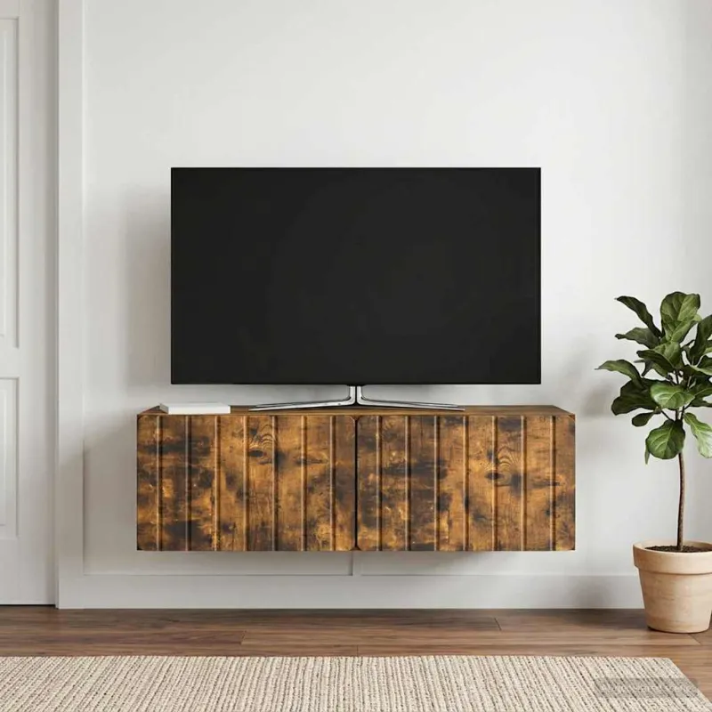 Sieninė TV spintelė Dūminio ąžuolo 98 x 41 x 30 cm