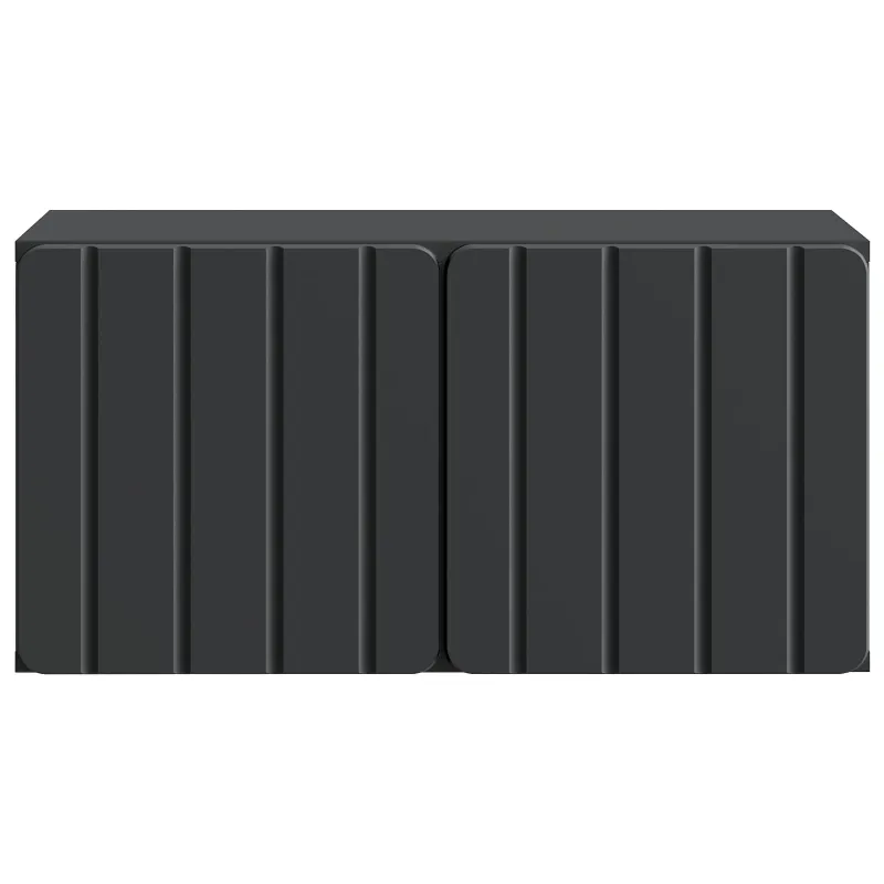 Sieninė TV spintelė Juoda 59,5 x 31 x 30 cm Apdirbta mediena