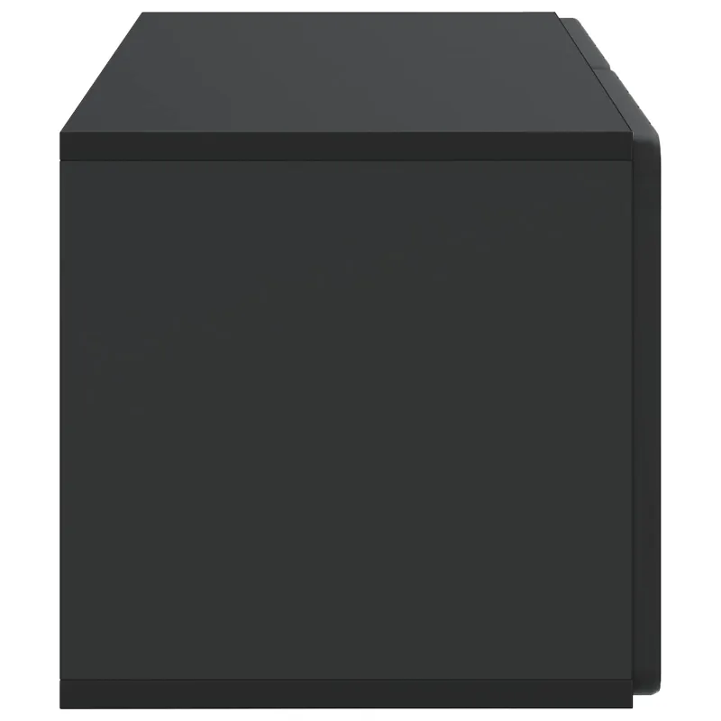 Sieninė TV spintelė Juoda 59,5 x 31 x 30 cm Apdirbta mediena