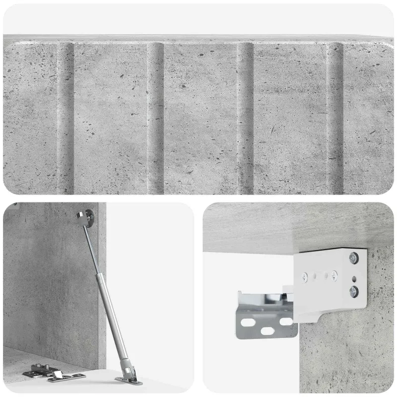 Sieninė TV spintelė Betono pilka 59,5 x 31 x 30 cm