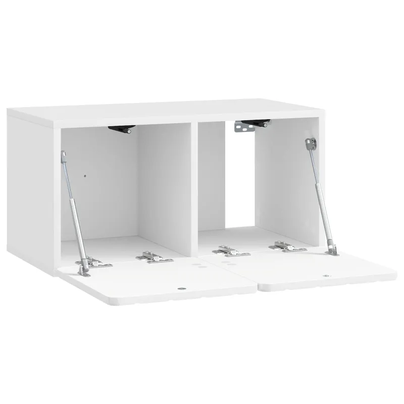Sieninė TV spintelė Itin blizgi balta 59,5 x 31 x 30 cm