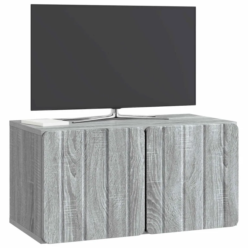 Sieninė TV spintelė Pilka sonoma ąžuolo 59,5 x 31 x 30 cm