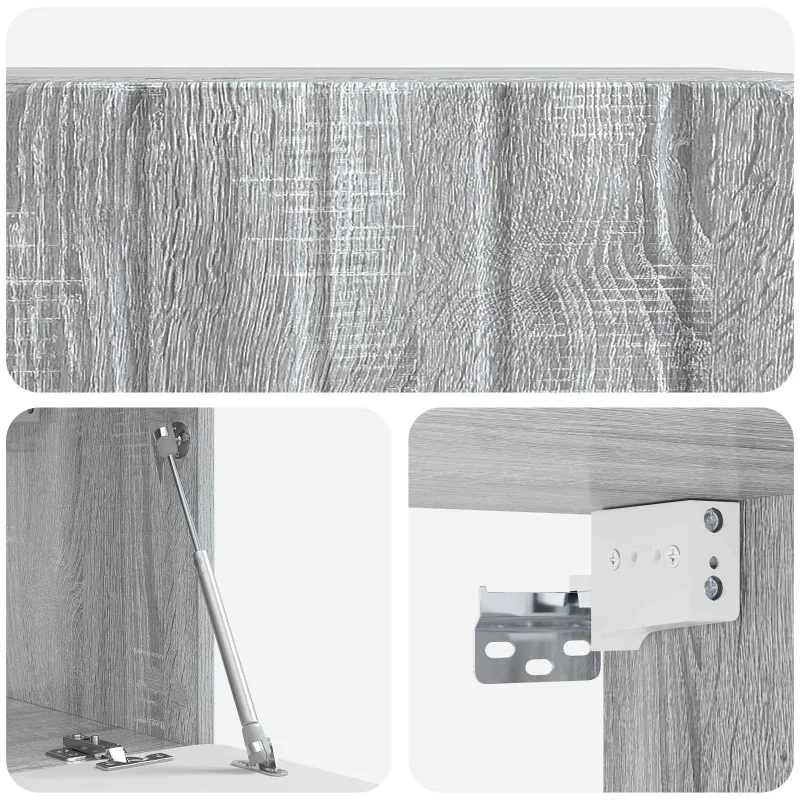 Sieninė TV spintelė Pilka sonoma ąžuolo 59,5 x 31 x 30 cm