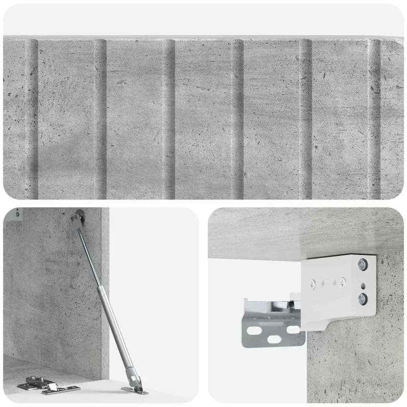 Sieninė TV spintelė Betono pilka 78,5 x 31 x 30 cm