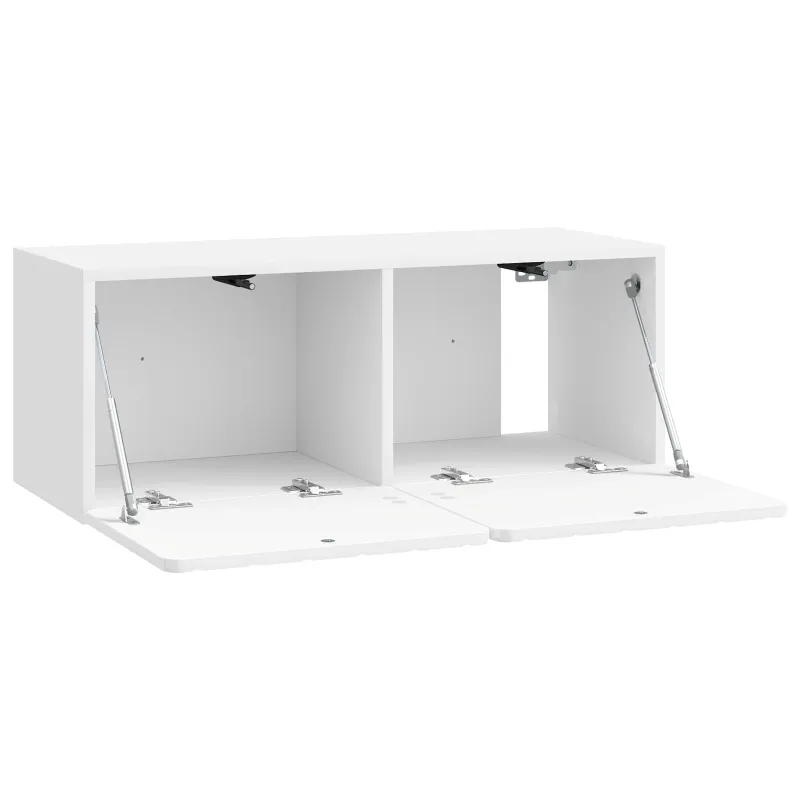 Sieninė TV spintelė Itin blizgi balta 78,5 x 31 x 30 cm