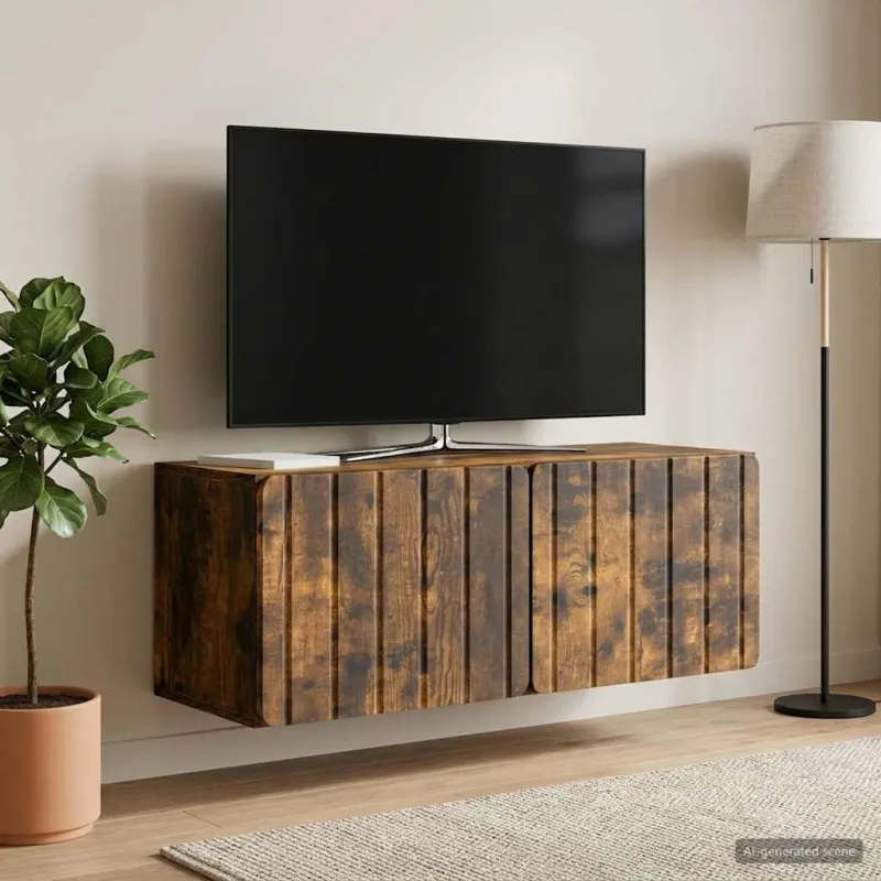Sieninė TV spintelė Dūminio ąžuolo 78,5 x 31 x 30 cm