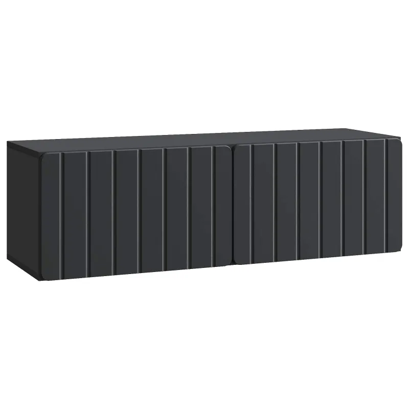 Sieninė TV spintelė Juoda 98 x 31 x 30 cm Apdirbta mediena