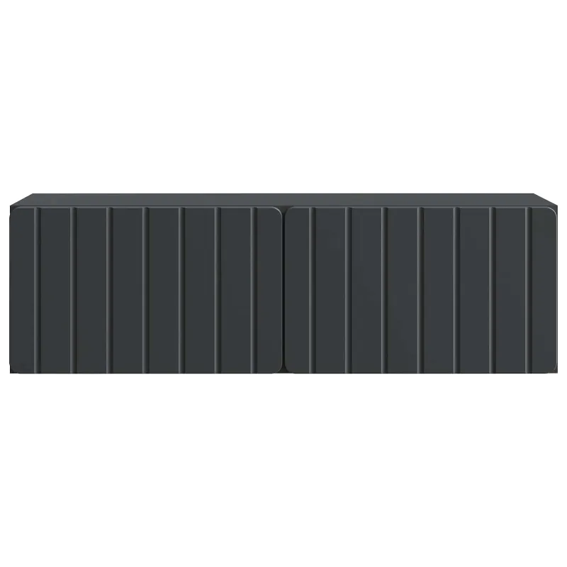 Sieninė TV spintelė Juoda 98 x 31 x 30 cm Apdirbta mediena
