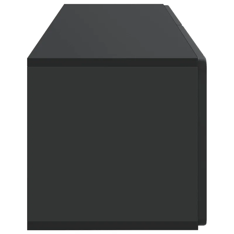 Sieninė TV spintelė Juoda 98 x 31 x 30 cm Apdirbta mediena