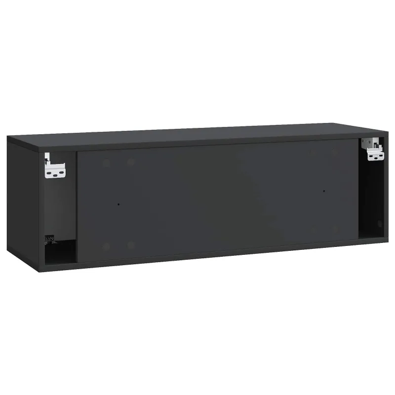 Sieninė TV spintelė Juoda 98 x 31 x 30 cm Apdirbta mediena