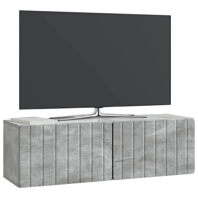 Sieninė TV spintelė Betono pilka 98 x 31 x 30 cm