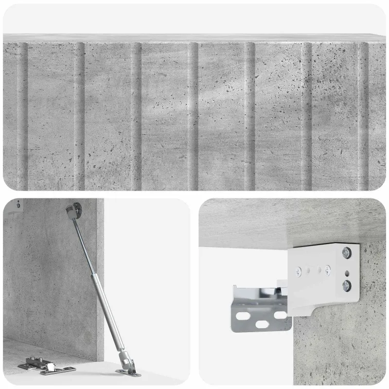 Sieninė TV spintelė Betono pilka 98 x 31 x 30 cm