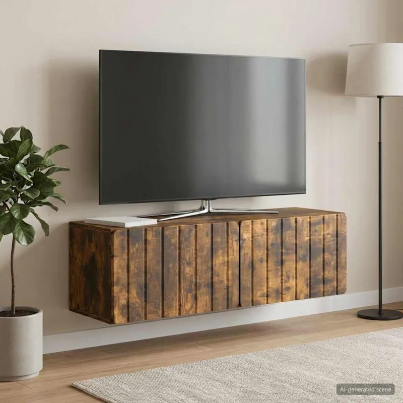 Sieninė TV spintelė Dūminio ąžuolo 98 x 31 x 30 cm