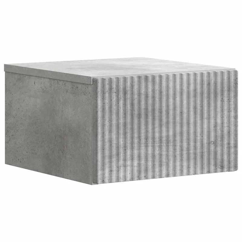 Sieninis naktinis staliukas Betono pilka 33 x 34,5 x 20 cm
