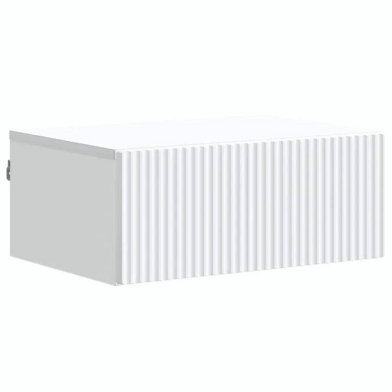 Sieninis naktinis staliukas 2 pcs Balta 49 x 34,5 x 20 cm