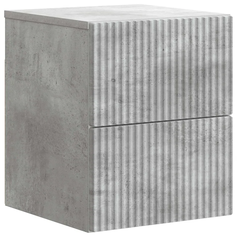 Sieninis naktinis staliukas Betono pilka 33 x 34,5 x 40 cm
