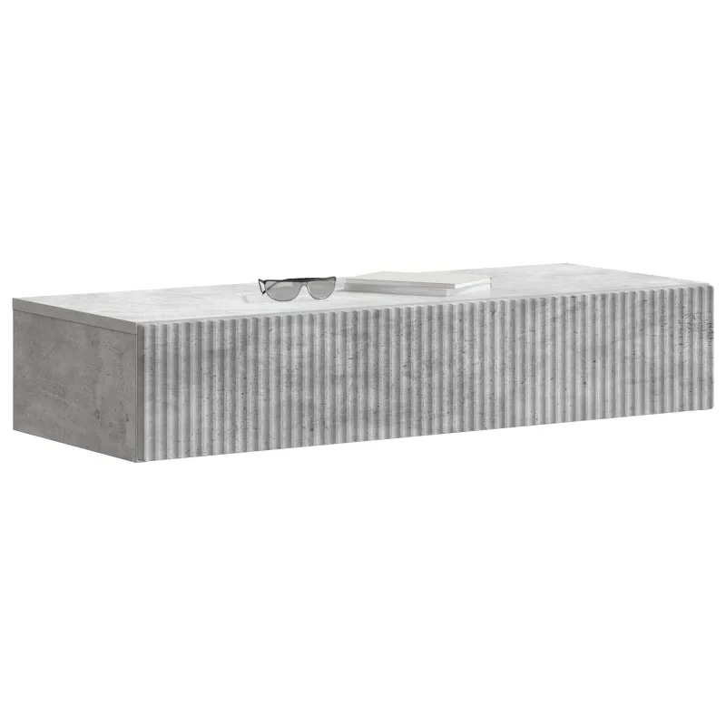 Sieninis šoninis staliukas Betono pilka 87,5 x 34,5 x 17 cm