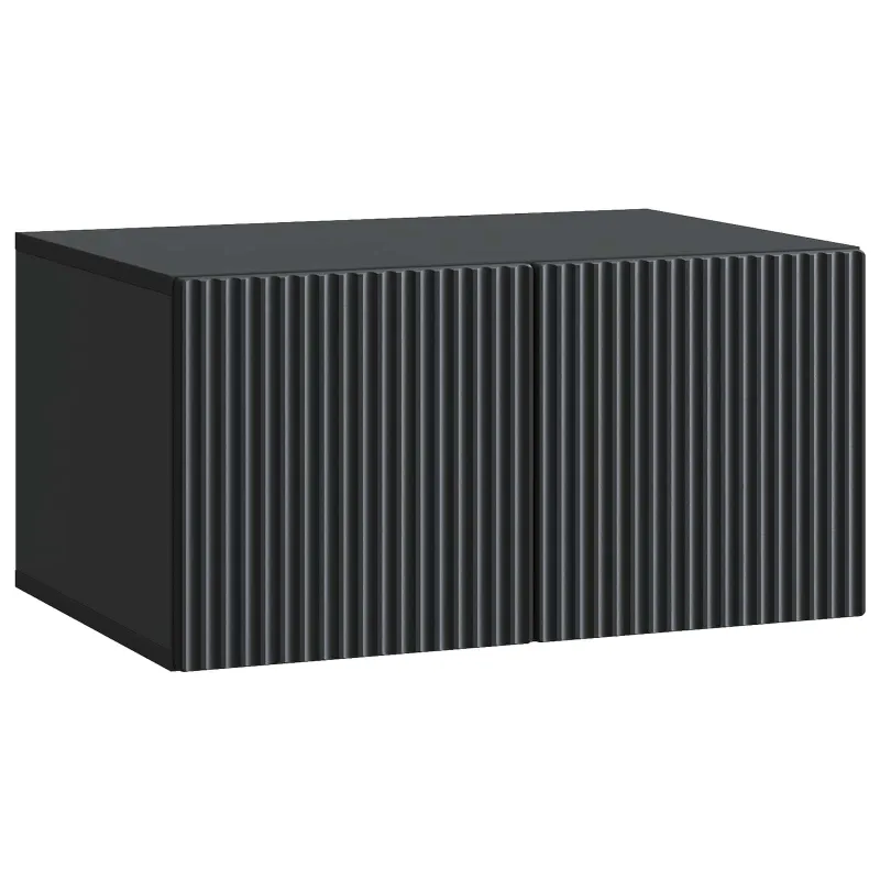 Sieninė TV spintelė Juoda 59,5 x 41 x 30 cm Apdirbta mediena