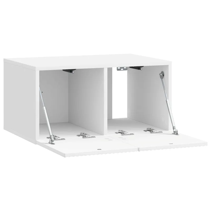 Sieninė TV spintelė Itin blizgi balta 59,5 x 41 x 30 cm