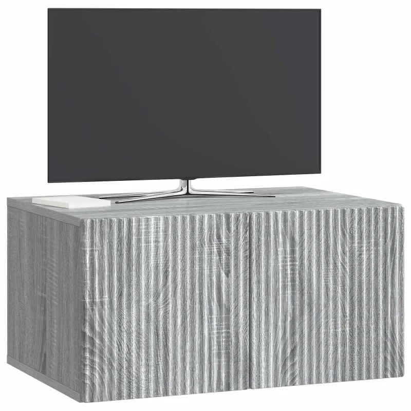 Sieninė TV spintelė Pilka sonoma ąžuolo 59,5 x 41 x 30 cm