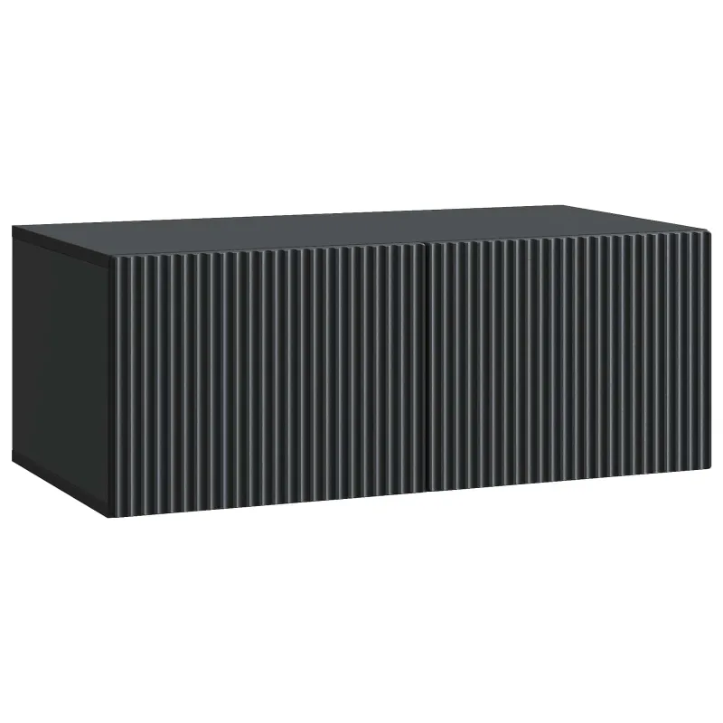 Sieninė TV spintelė Juoda 78,5 x 41 x 30 cm Apdirbta mediena