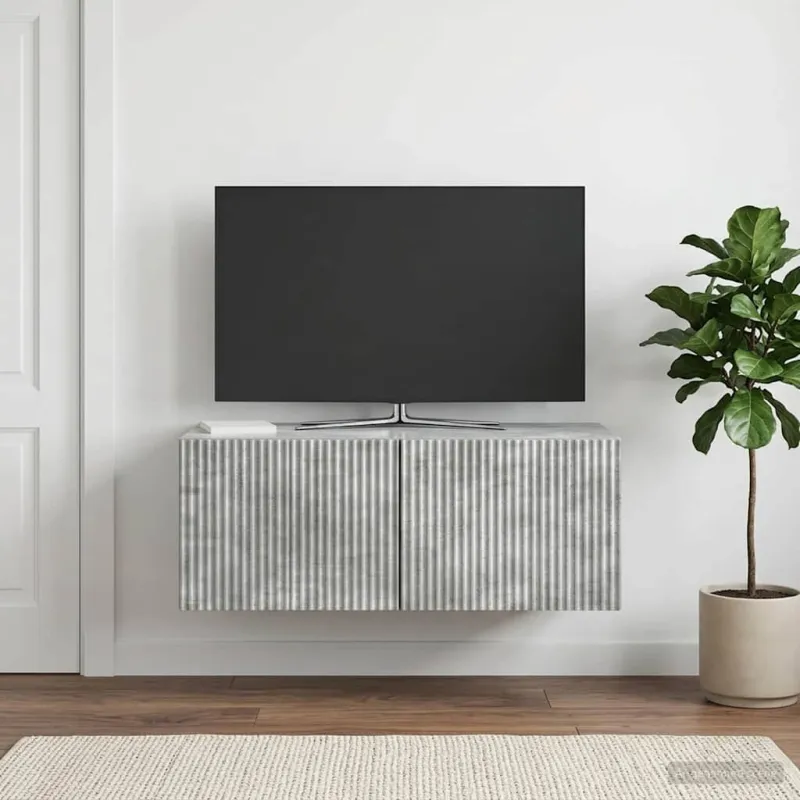 Sieninė TV spintelė Betono pilka 78,5 x 41 x 30 cm