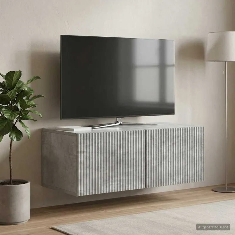 Sieninė TV spintelė Betono pilka 78,5 x 41 x 30 cm