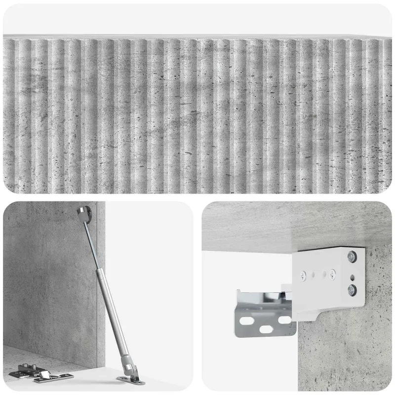Sieninė TV spintelė Betono pilka 78,5 x 41 x 30 cm