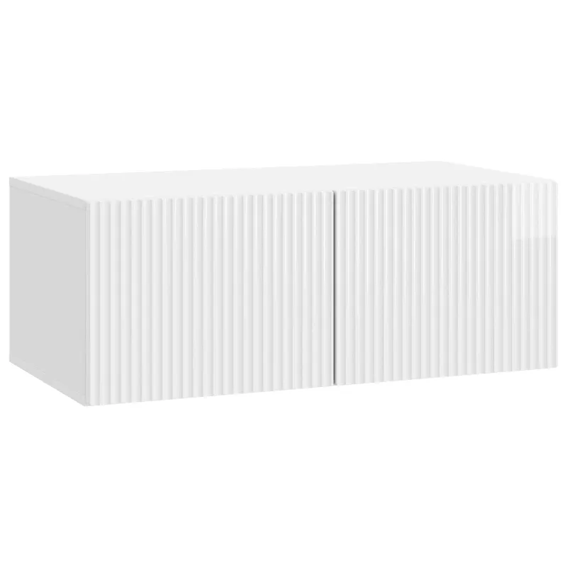 Sieninė TV spintelė Itin blizgi balta 78,5 x 41 x 30 cm