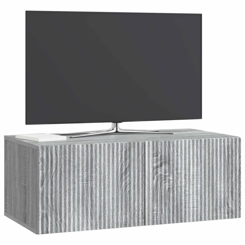 Sieninė TV spintelė Pilka sonoma ąžuolo 78,5 x 41 x 30 cm