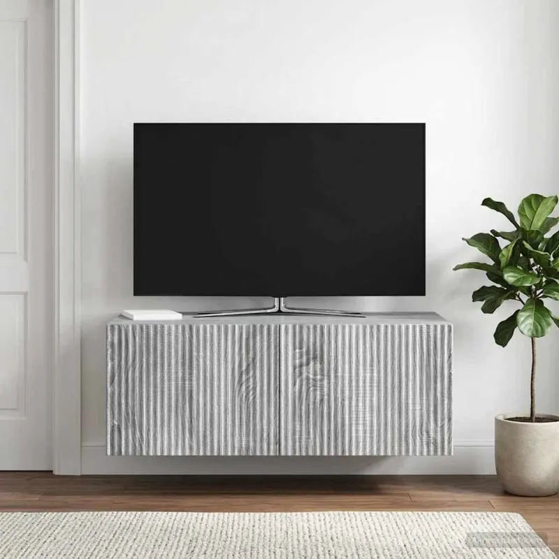 Sieninė TV spintelė Pilka sonoma ąžuolo 78,5 x 41 x 30 cm