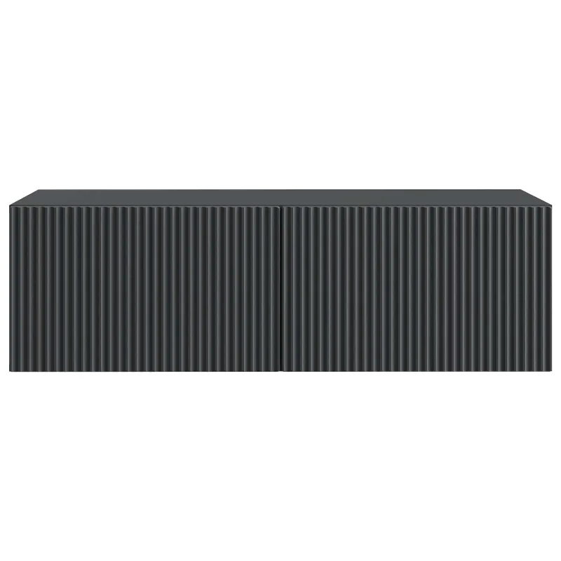 Sieninė TV spintelė Juoda 98 x 41 x 30 cm Apdirbta mediena