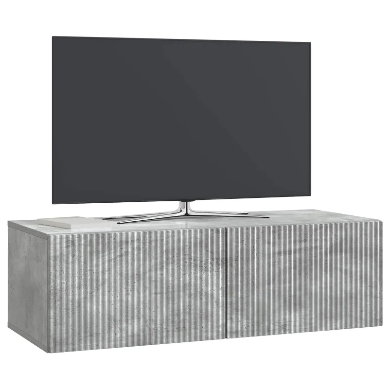 Sieninė TV spintelė Betono pilka 98 x 41 x 30 cm