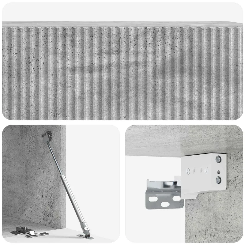 Sieninė TV spintelė Betono pilka 98 x 41 x 30 cm