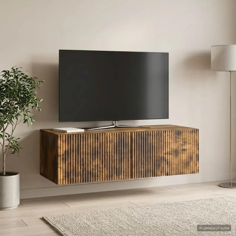 Sieninė TV spintelė Dūminio ąžuolo 98 x 41 x 30 cm