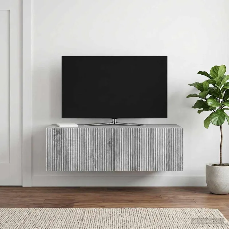 Sieninė TV spintelė Pilka sonoma ąžuolo 98 x 41 x 30 cm