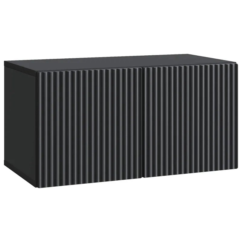 Sieninė TV spintelė Juoda 59,5 x 31 x 30 cm Apdirbta mediena