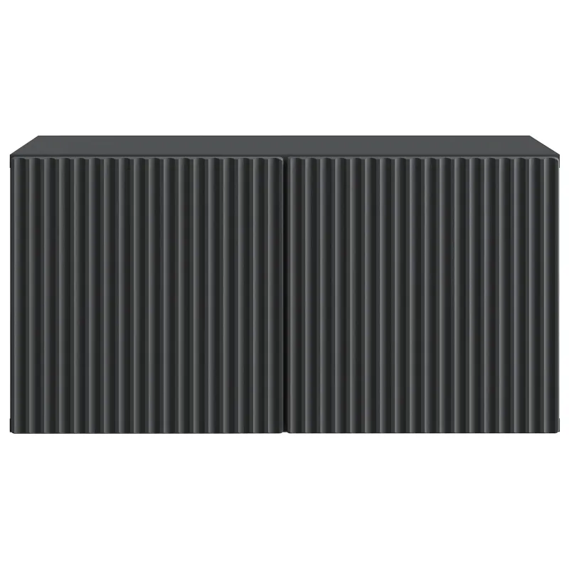 Sieninė TV spintelė Juoda 59,5 x 31 x 30 cm Apdirbta mediena